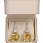 Yellow Moissanite Lab Diamond Earrings