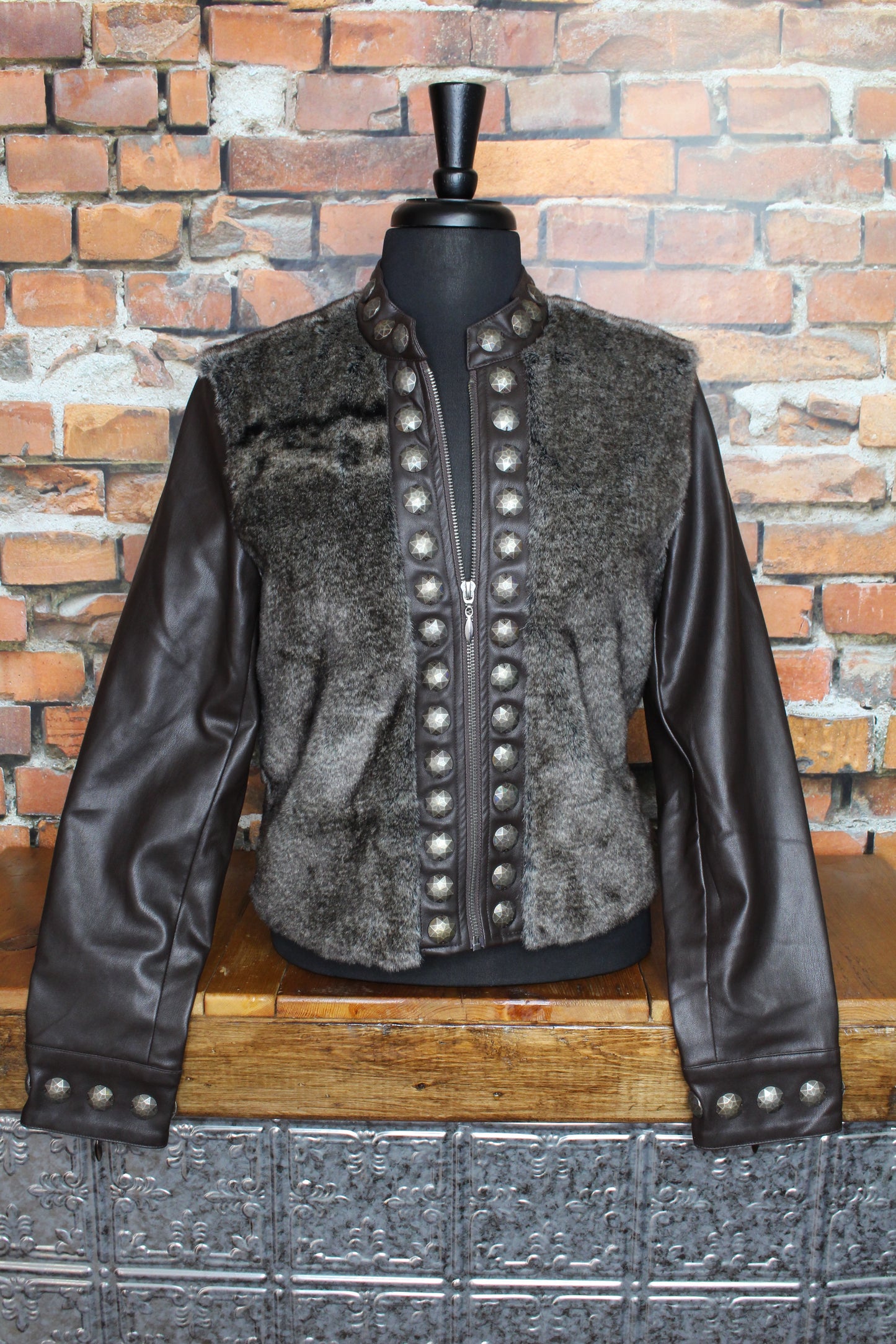 Leather & Faux Fur Jacket