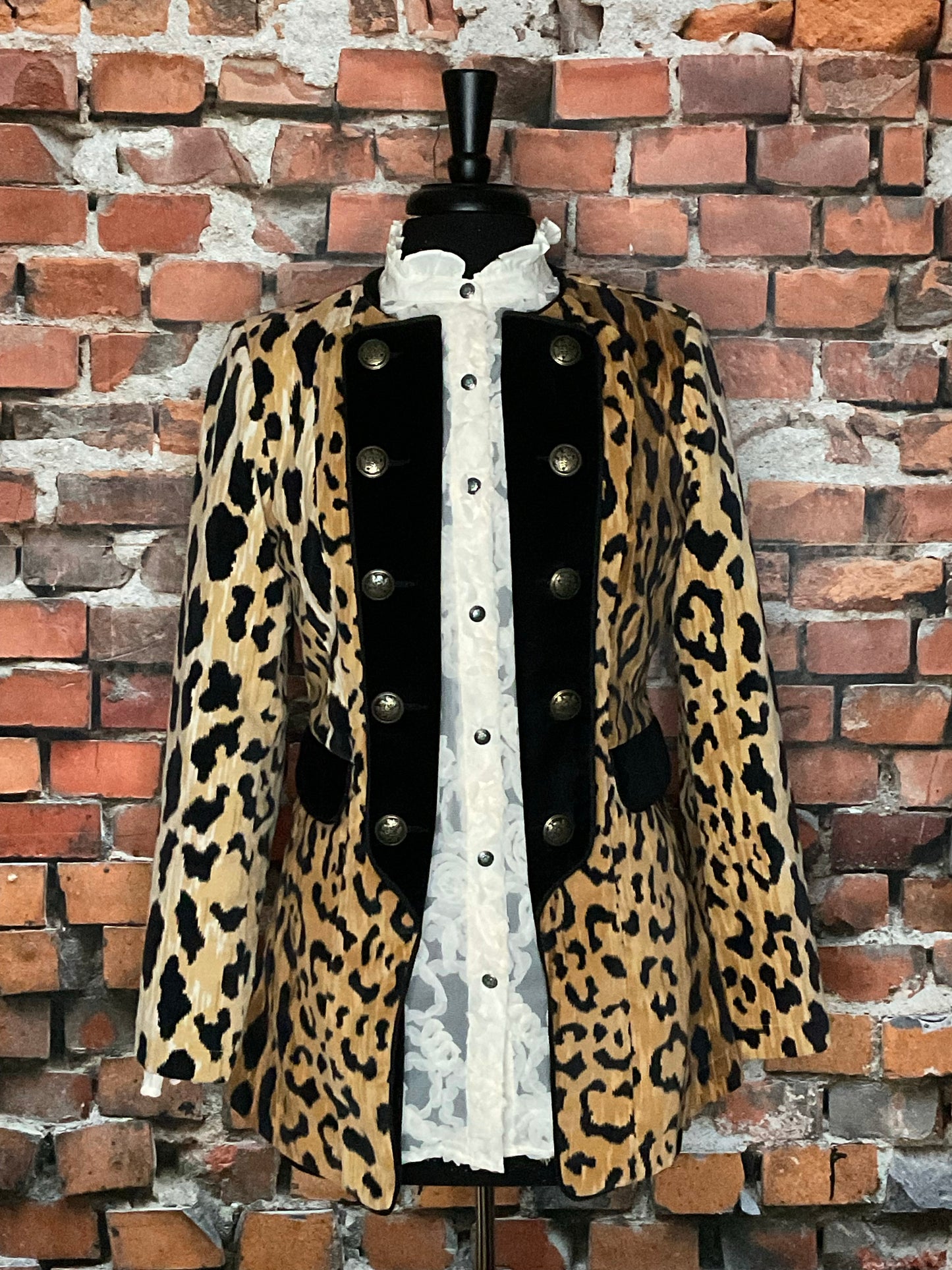 Leopard Print Open Blazer