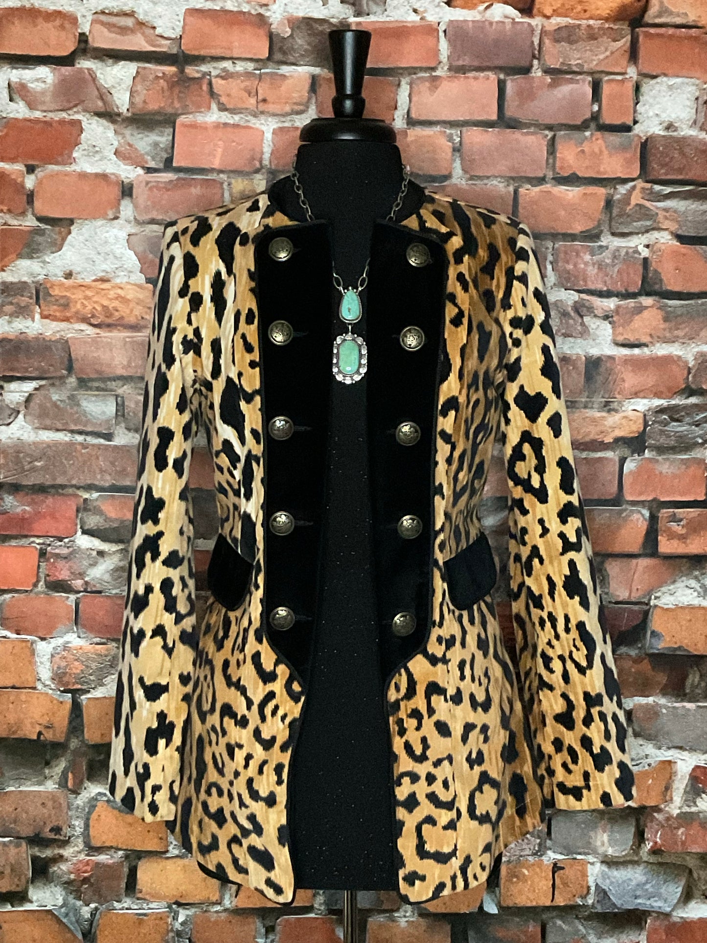 Leopard Print Open Blazer