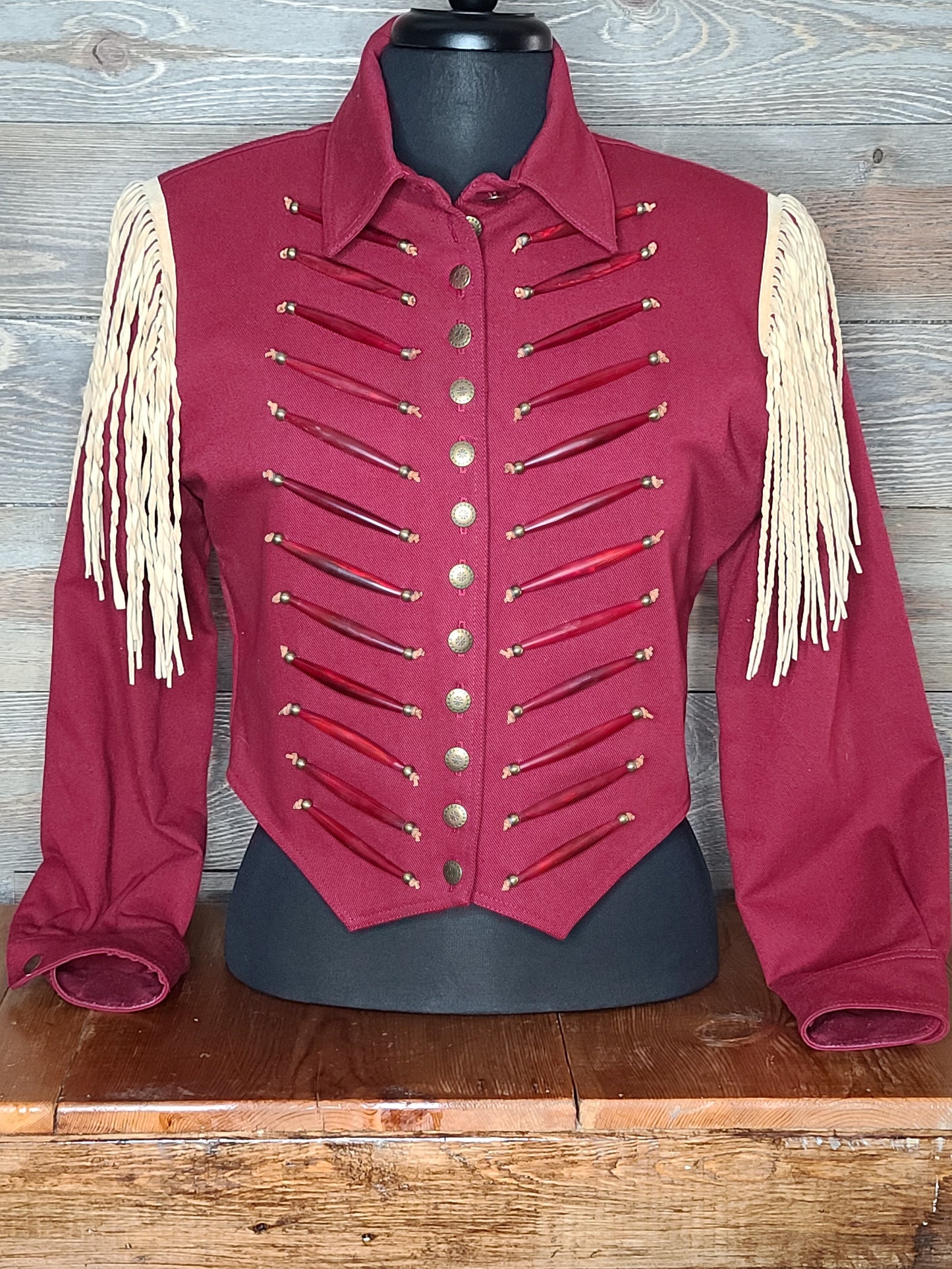 Cropped Wine Colored Jacket