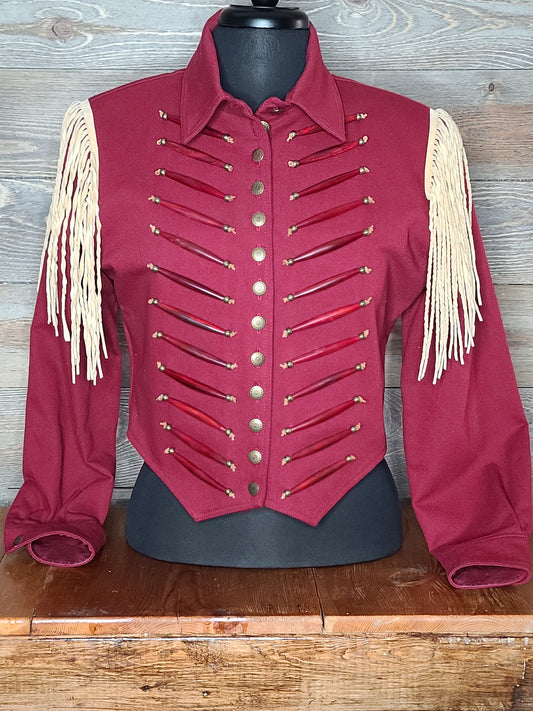 Cropped Wine Colored Jacket
