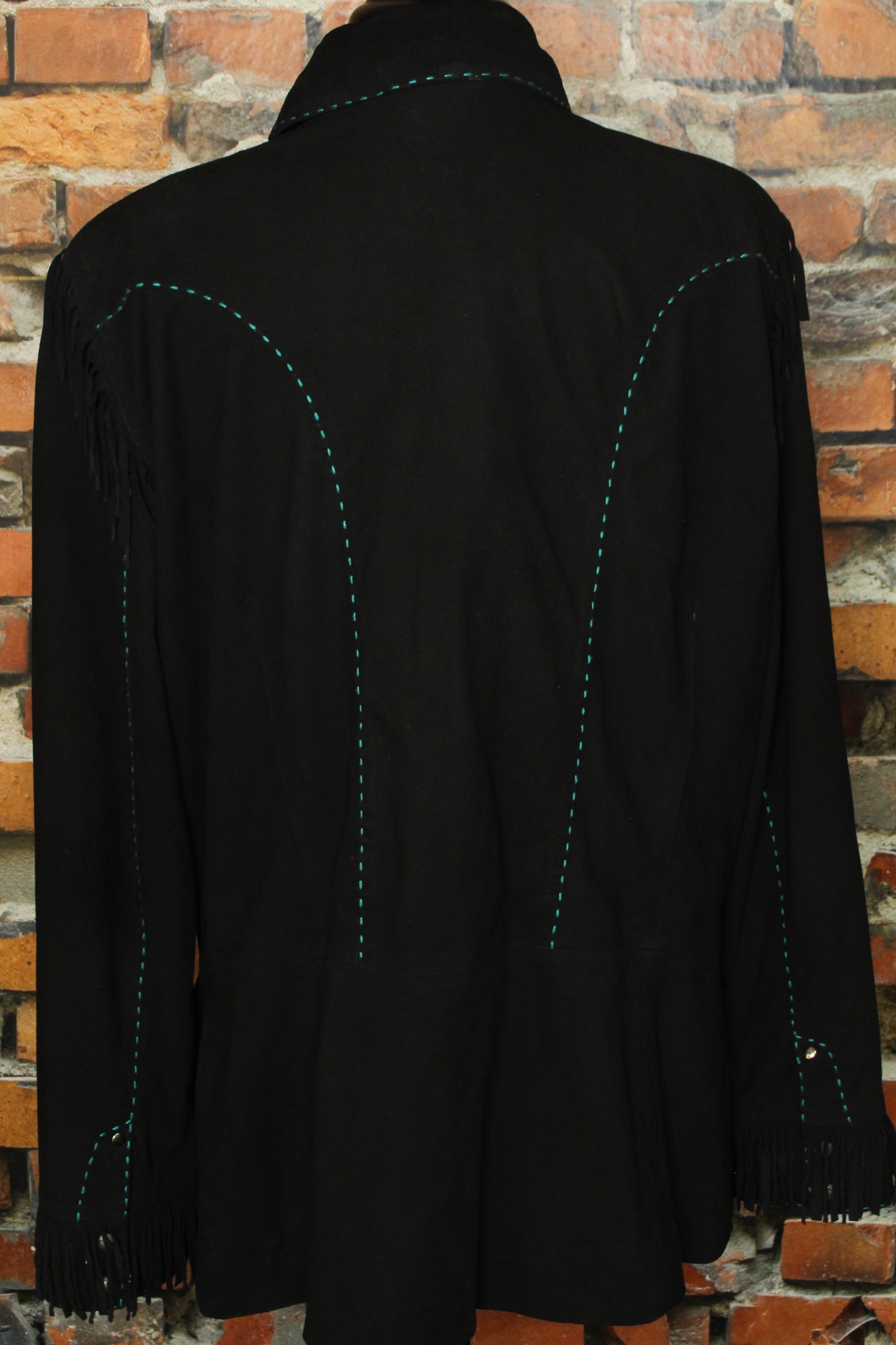 Suede Jacket with Fringe