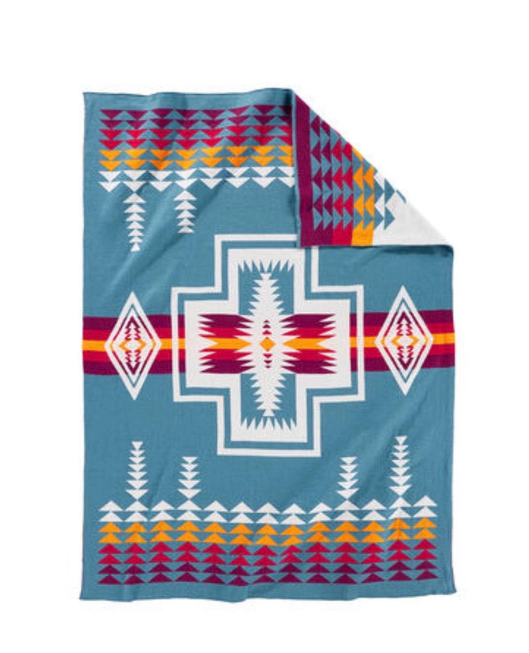 Knit Baby Blanket with Beanie