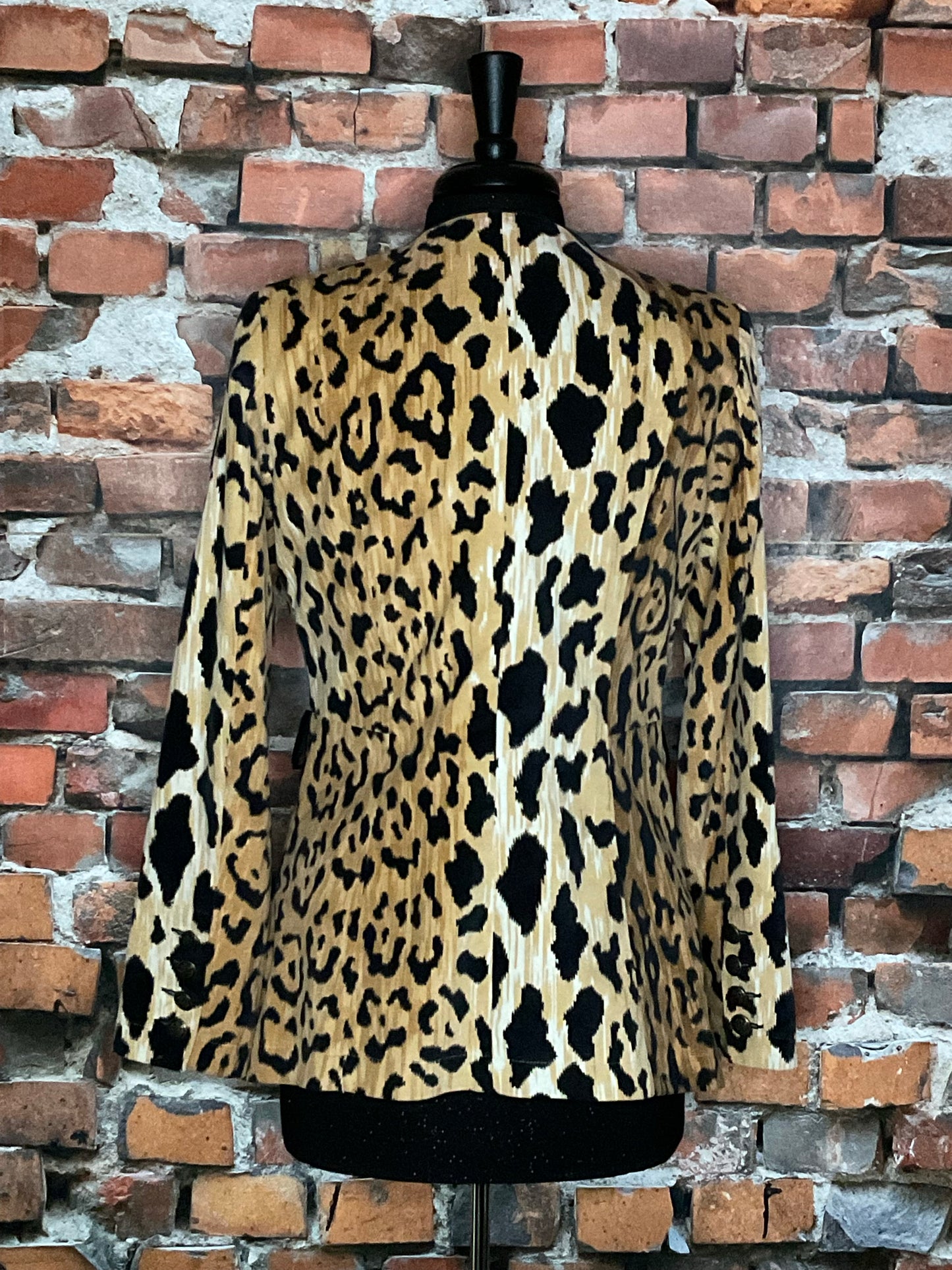 Leopard Print Open Blazer