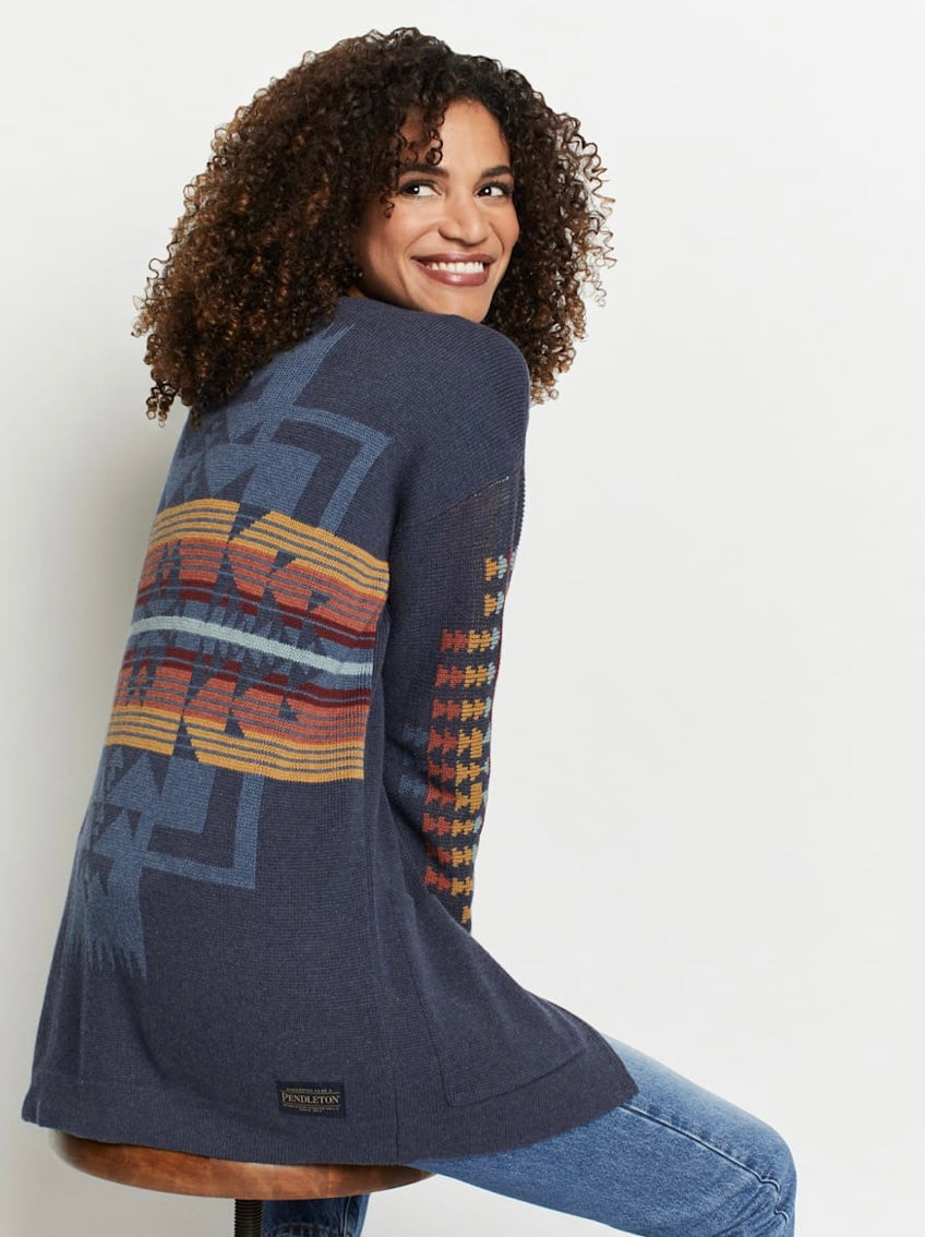 Graphic Open Front Cardigan