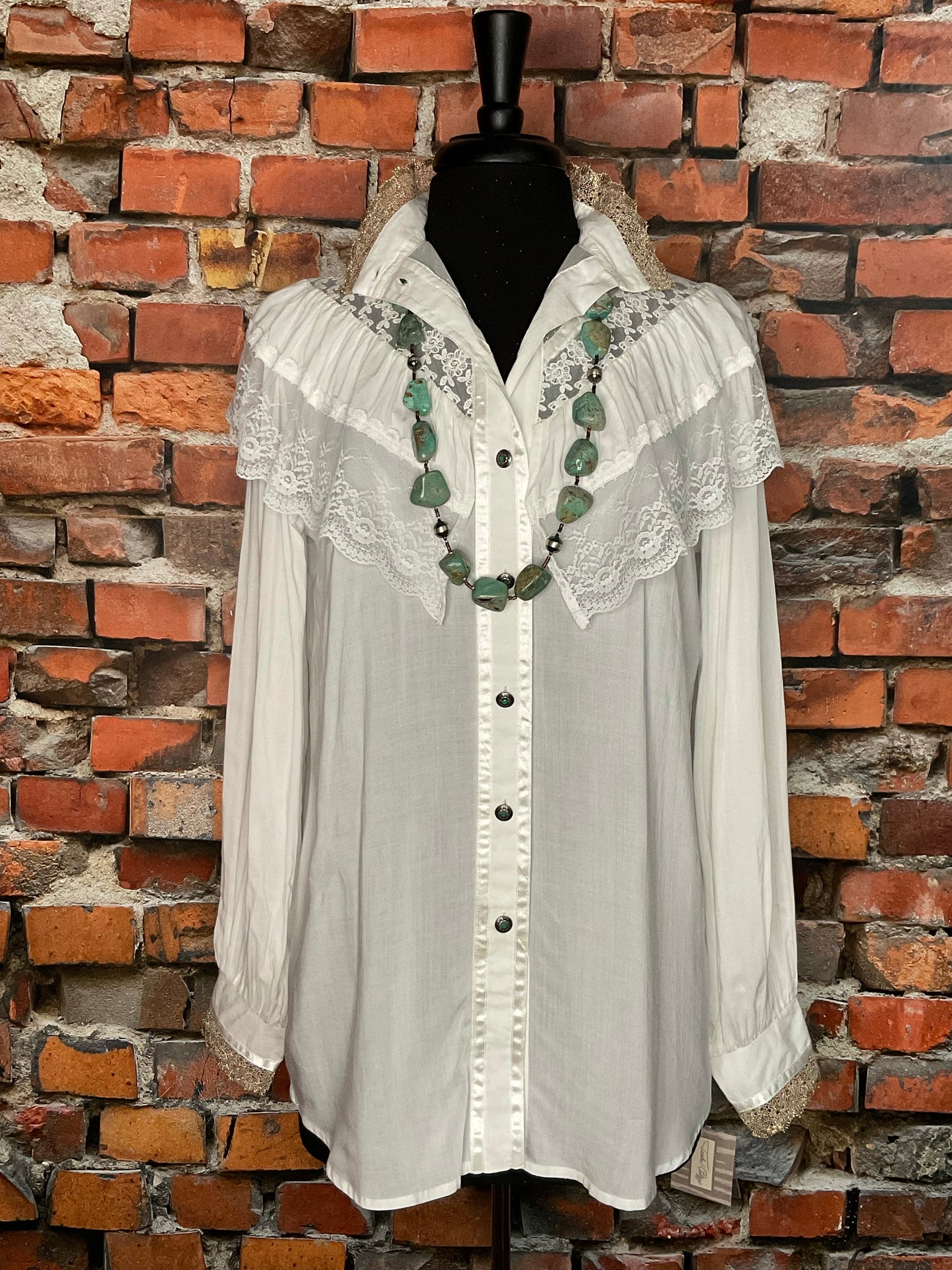 Victorian Lace & Ruffle Top