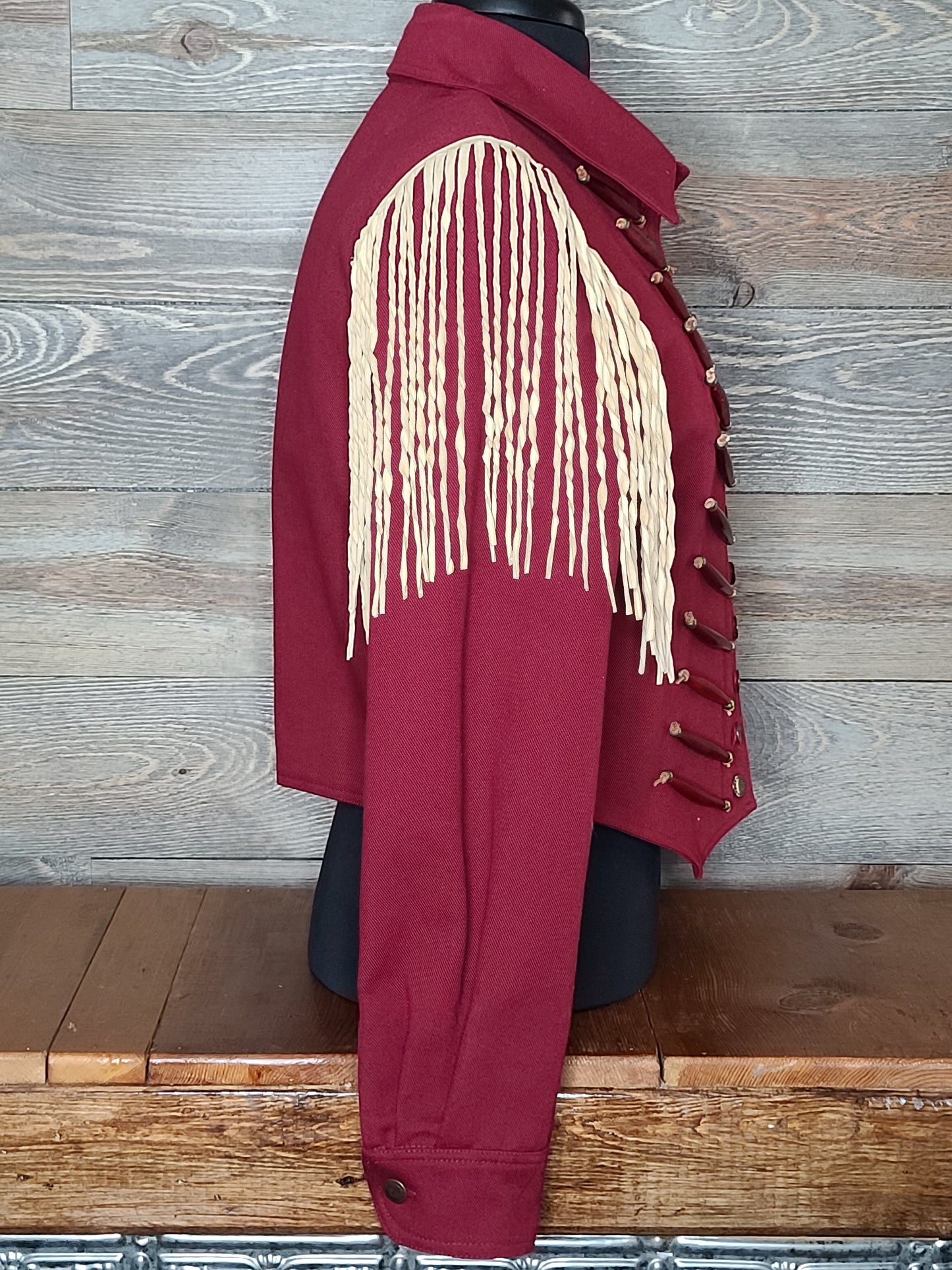 Cropped Wine Colored Jacket