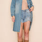 Long Denim Sparkly Jacket