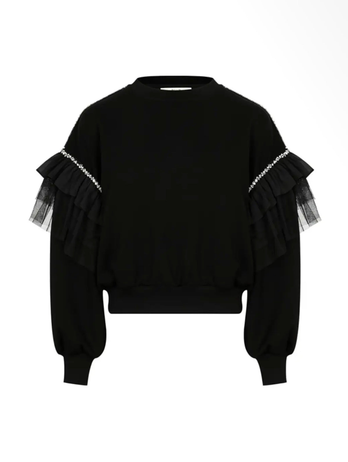 Layered Luxe Embellished Sweatshirt