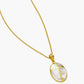 Mother of Pearl Cross Pendant Necklace
