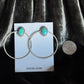 Sterling Silver Turquoise Hoop Earrings