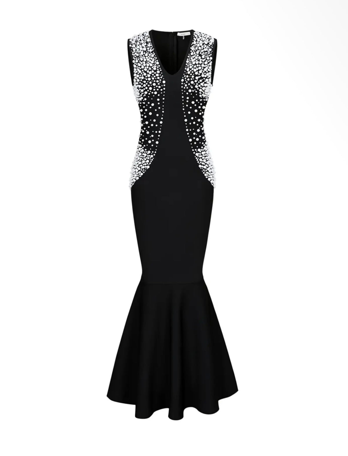 Bandage Pearl Embellished Mermaid Midi Dress