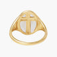 Mother of Pearl Cross Ring