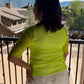 Neon Line Short Sleeve Mesh Top