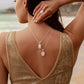 Mother of Pearl Cross Pendant Necklace