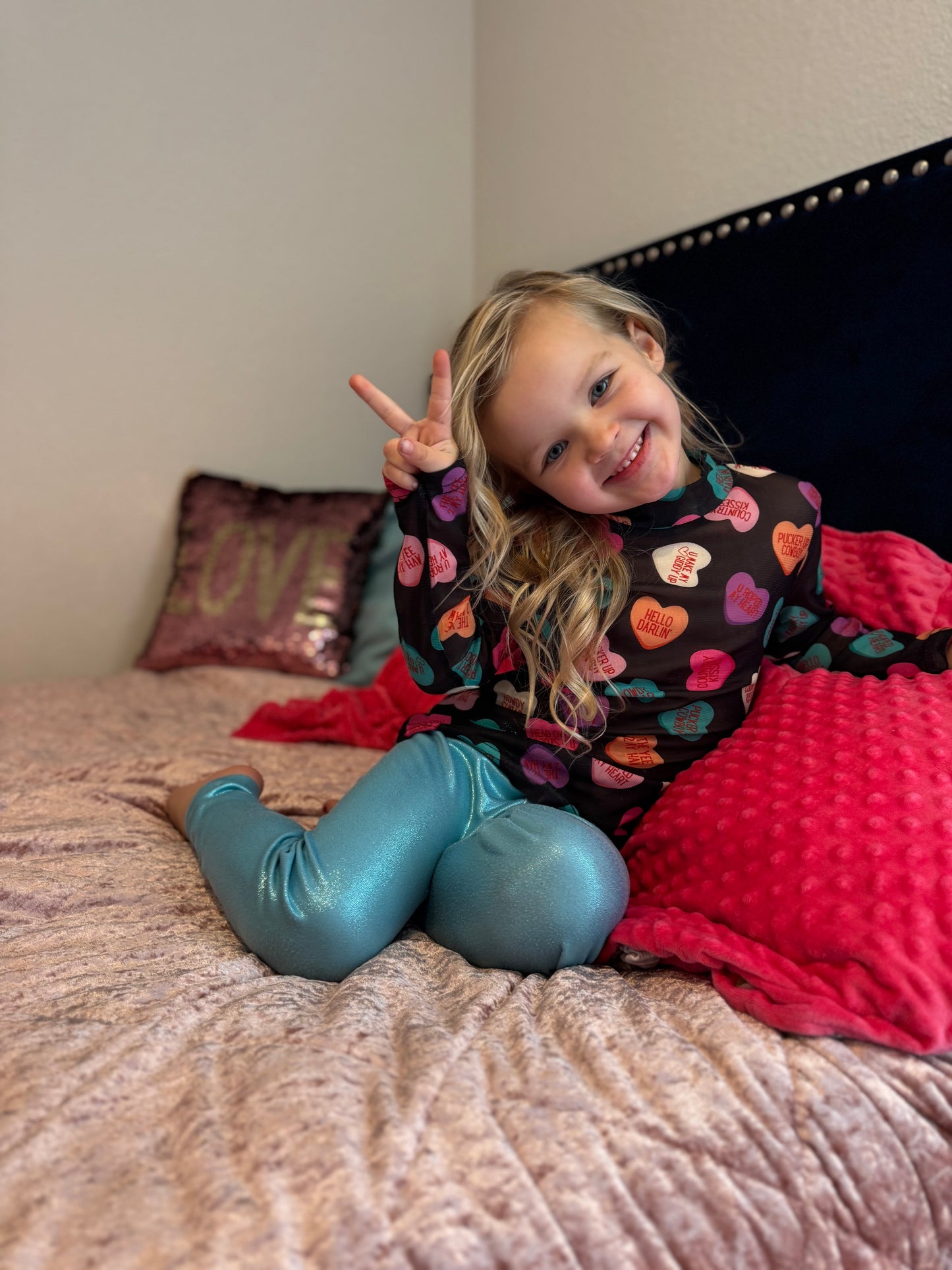 Cowboy Valentine Mesh Kid Top