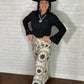 Geometric Star Wide Leg Pants