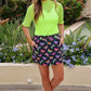 Neon Line Short Sleeve Mesh Top