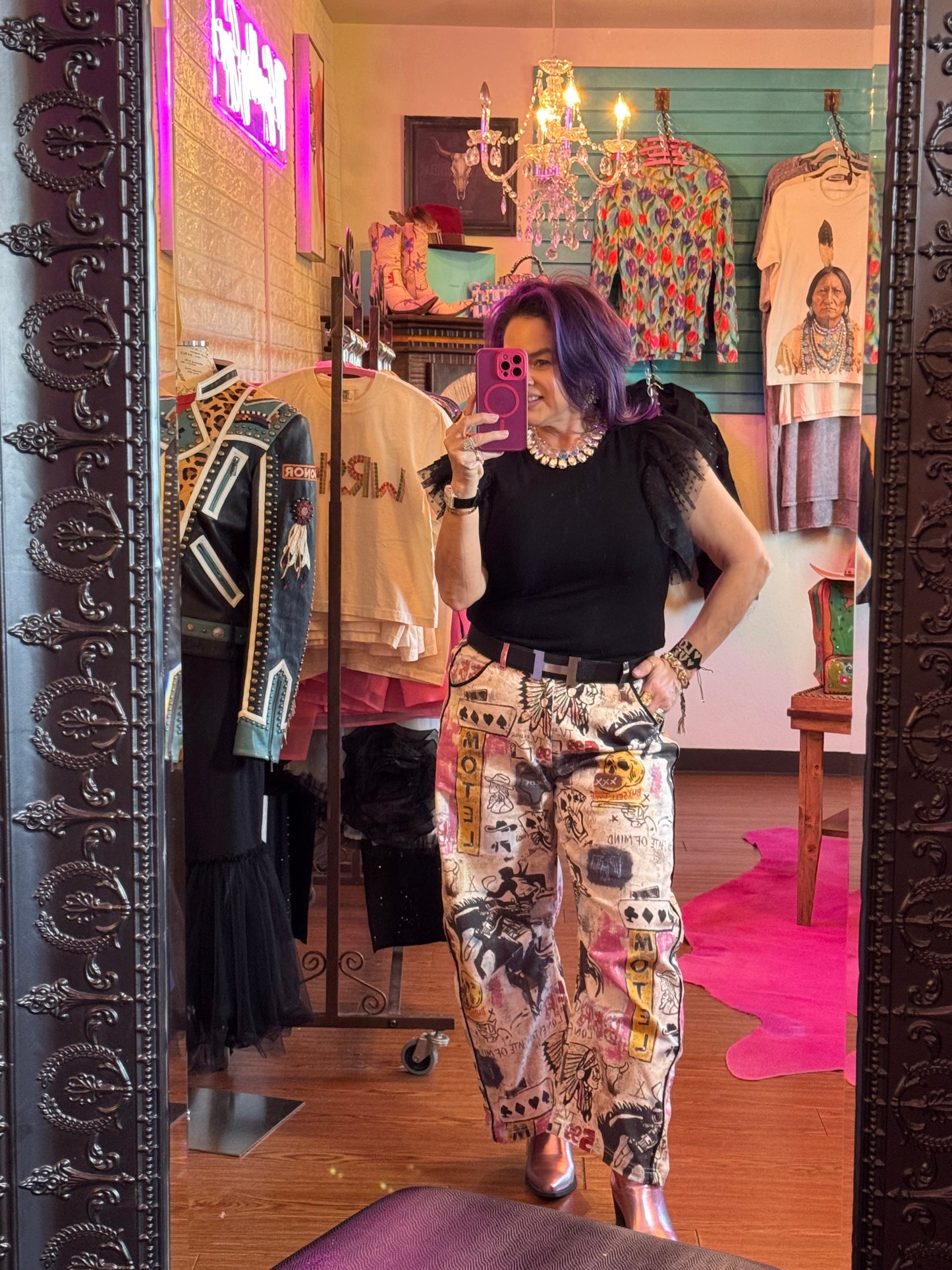 Cowboy Graffiti Denim Pant