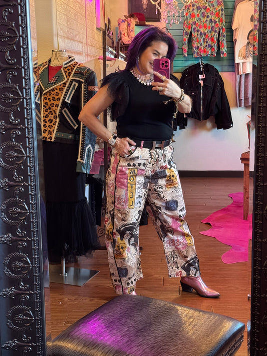 Cowboy Graffiti Denim Pant