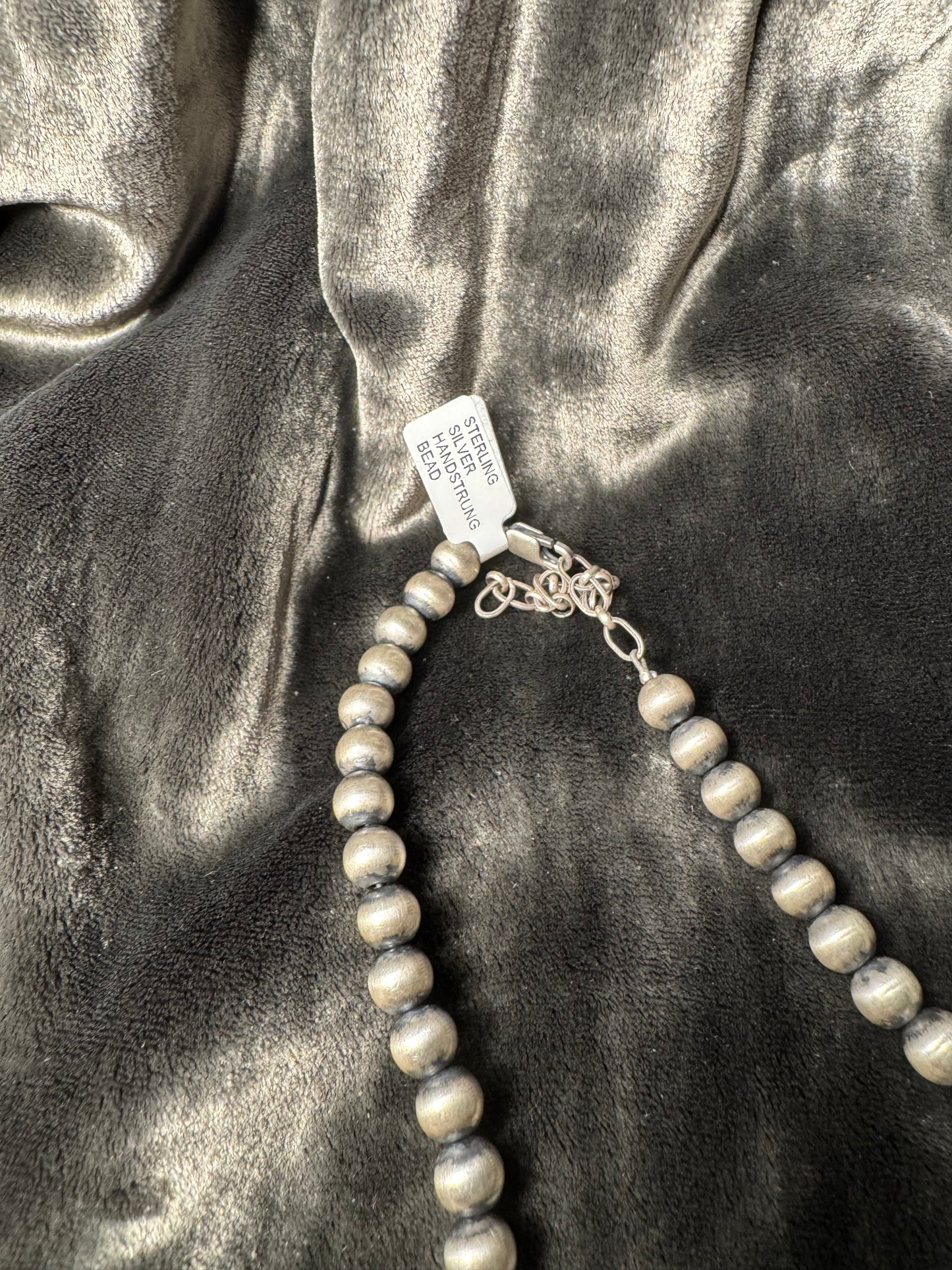 Sterling Silver Handstrung Bead Necklace