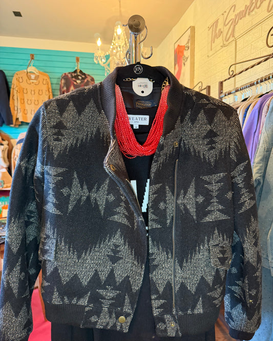 Jacquard Bomber Jacket