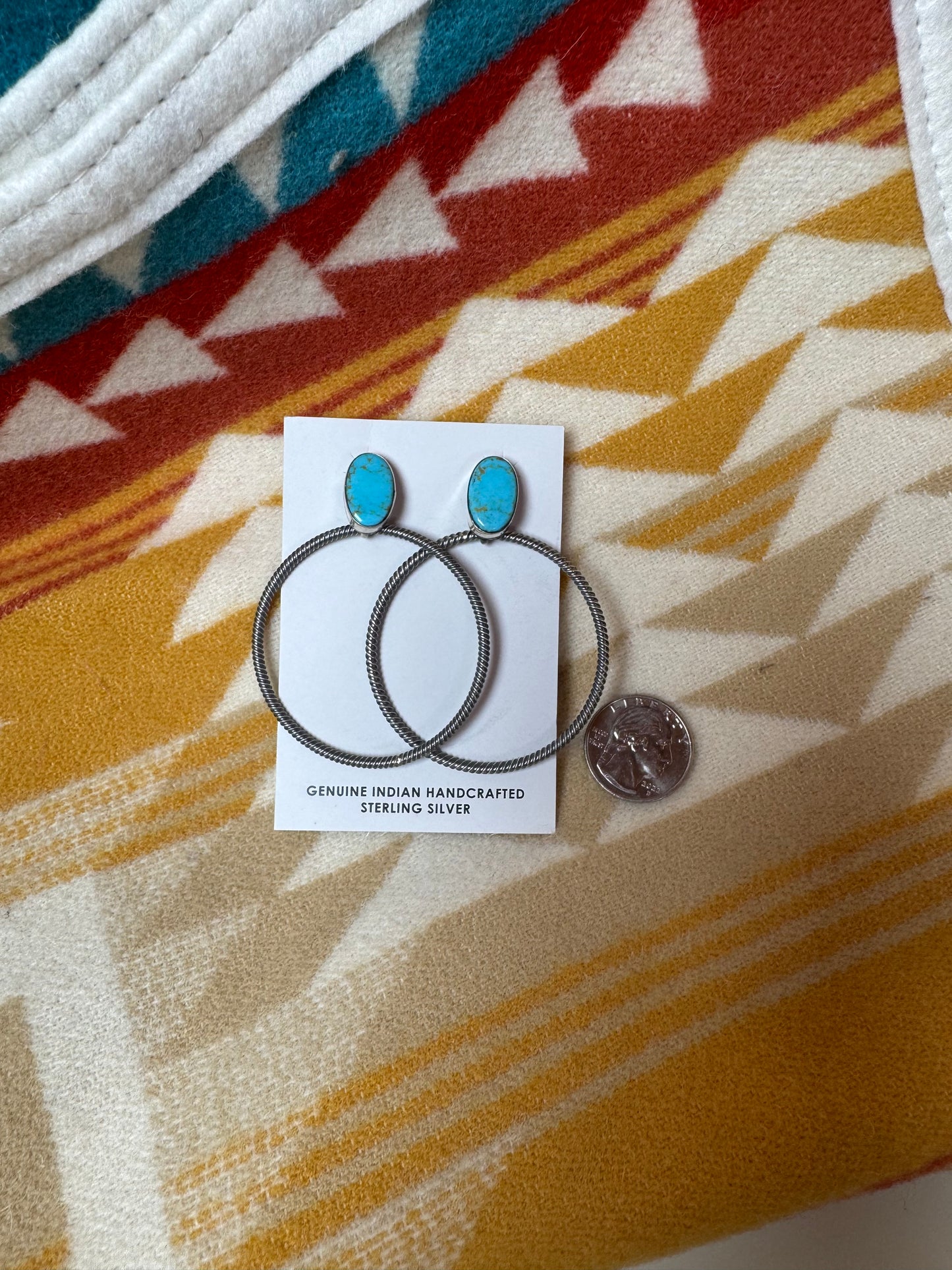 Turquoise Hoop Earrings