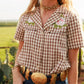 Western Gingham Blouse