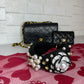 Black Headband with Pearls and AB Stones