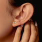 Mother of Pearl Cross Dome Stud Earrings