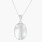 Mother of Pearl Cross Pendant Necklace