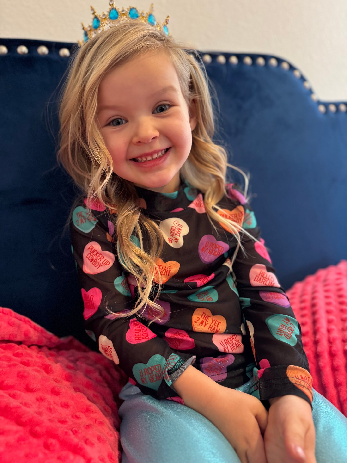 Cowboy Valentine Mesh Kid Top