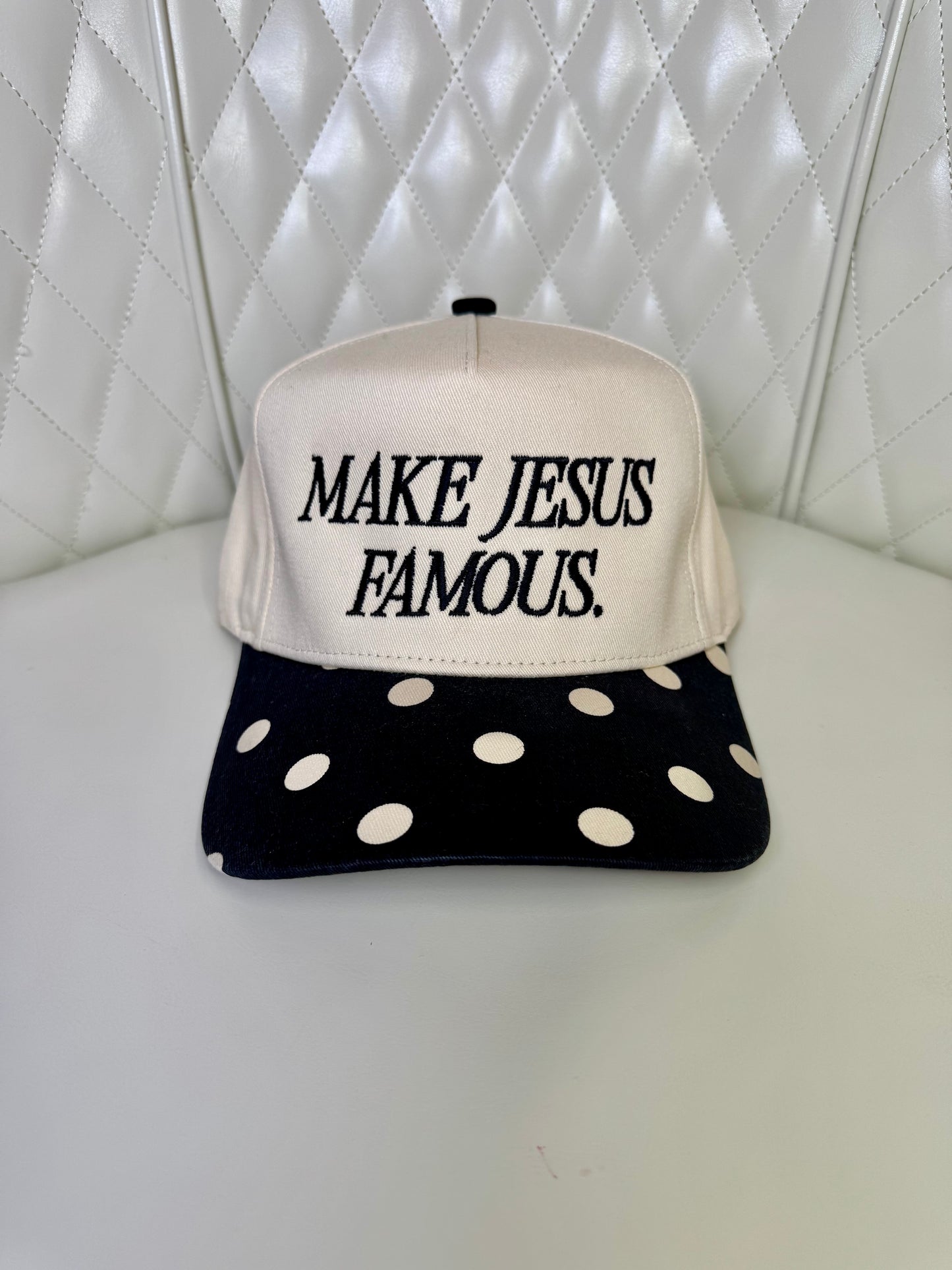 Make Jesus Famous Polka Dot Hat