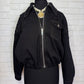 SAFINA-BLACK EMBELLISHED DENIM JACKET