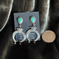 Sterling Silver Turquoise Post Naja Earrings