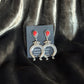 Sterling Silver Coral Post Naja Earrings