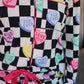 Checkered Conversation Hearts Ruffle Pajamas