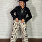 Geometric Star Wide Leg Pants