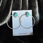 Sterling Silver Turquoise Hoop Earrings