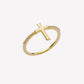 LUMINOUS CROSS PAVÉ RING