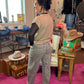 Grey Leopard Barrel Jeans