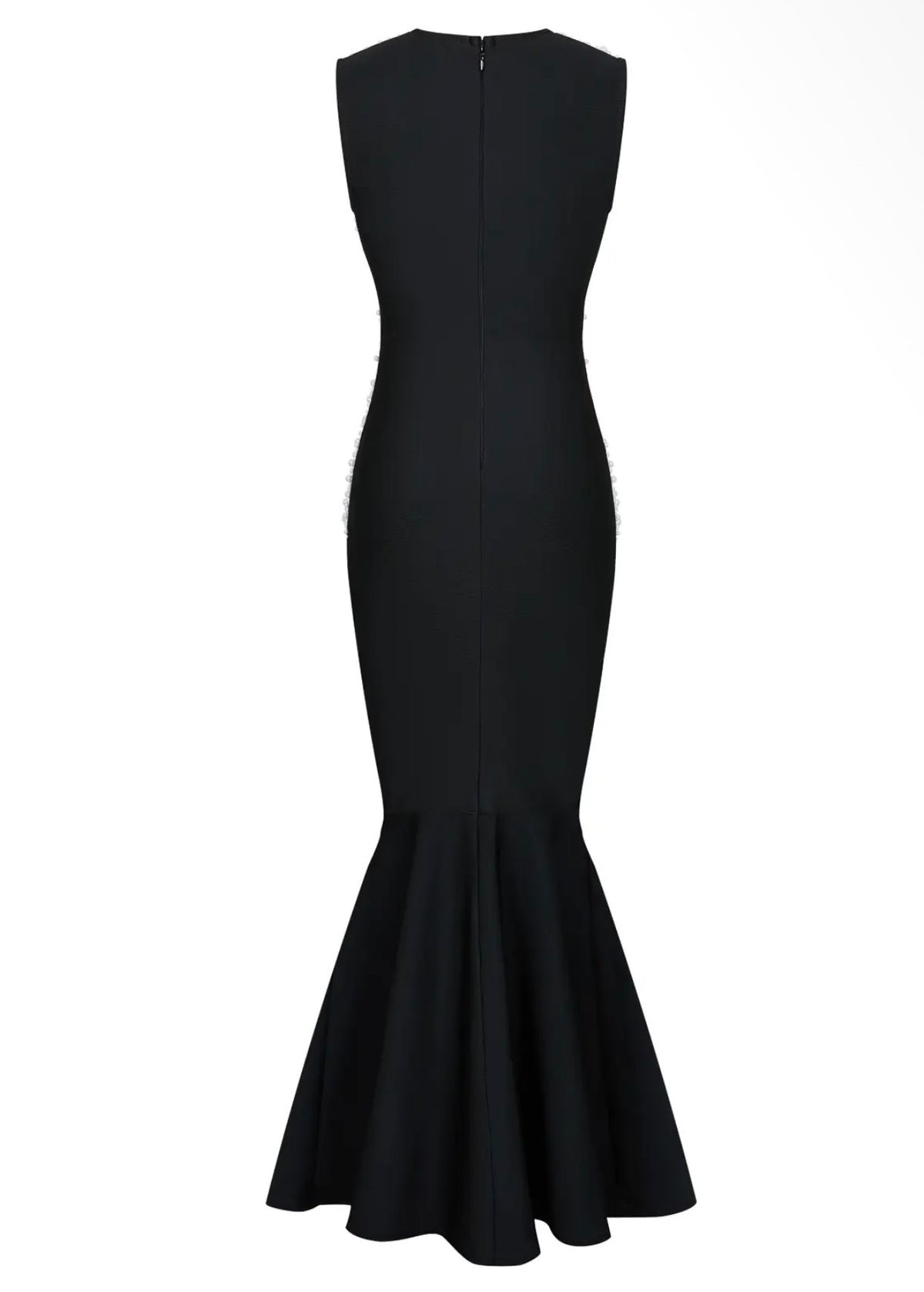 Bandage Pearl Embellished Mermaid Midi Dress