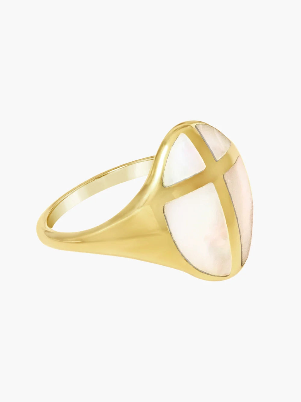 Mother of Pearl Cross Ring
