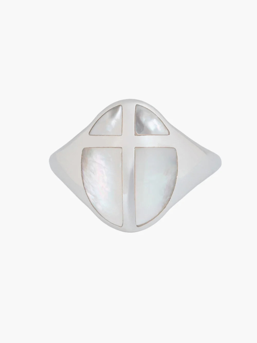 Mother of Pearl Cross Ring