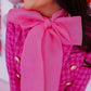 Pink Button Down Blouse with Bow