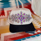AB Crystal on Black Brim Cap