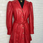 Faux Leather Belted Dress or Jacket