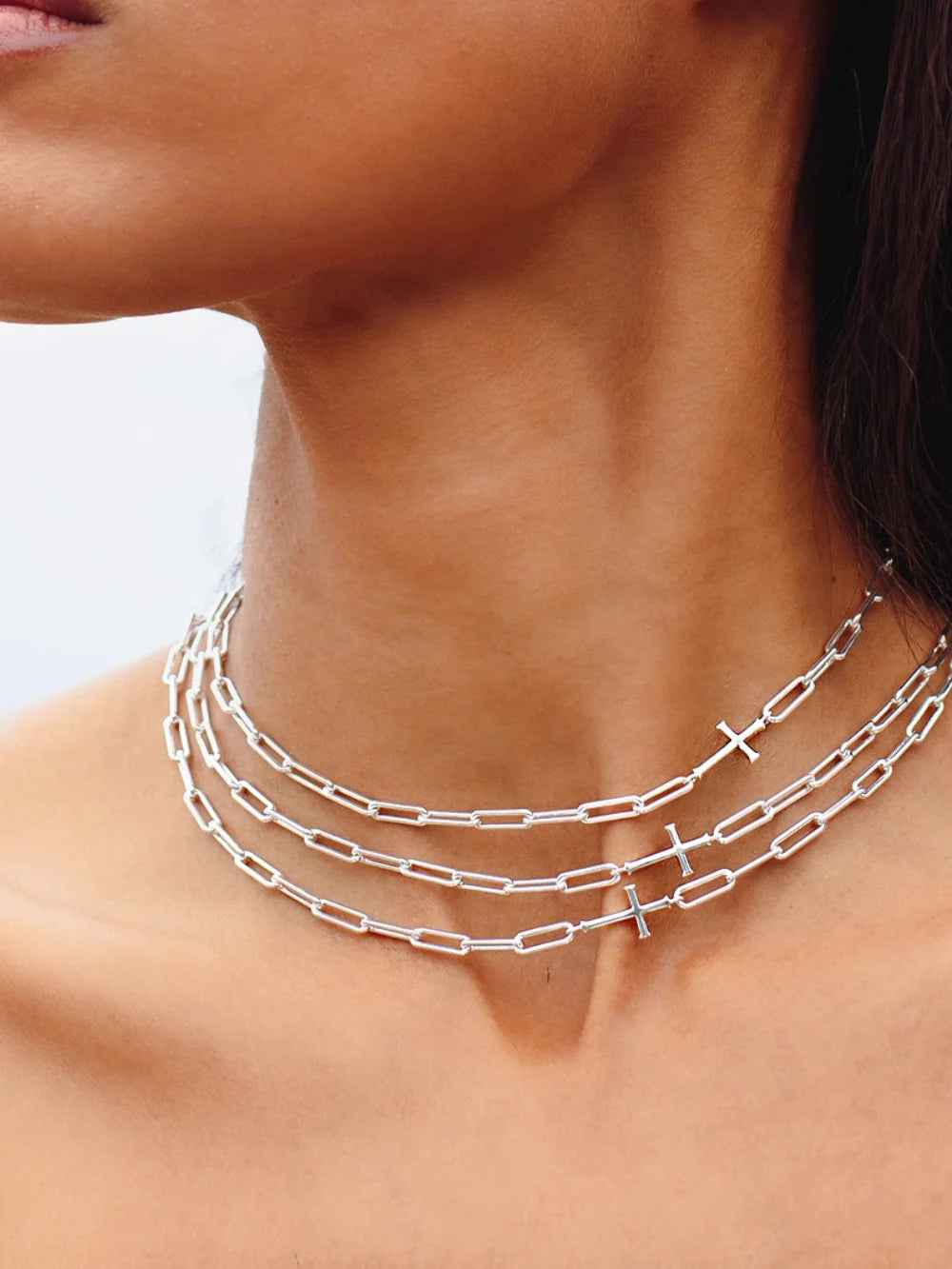 Chain Breaker Cross Necklace
