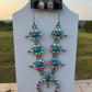 Rhinestone Squash Blossom Necklace Set